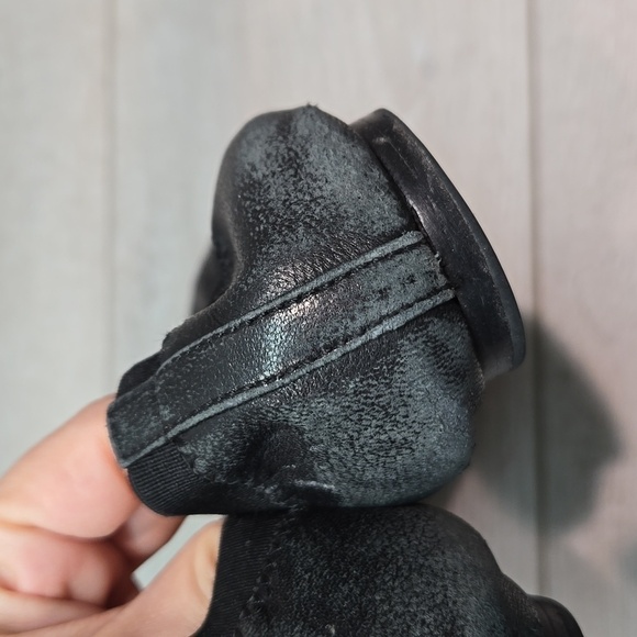 Tory Burch Logo Leather Ballet Flats slip on shoes sz 7M - Picture 10 of 16